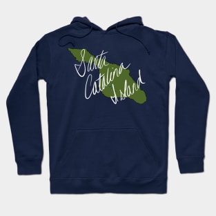 Santa Catalina Island Map Large Name Hoodie